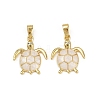 Brass Micro Pave Cubic Zirconia Pendants KK-C093-09G-01-1