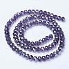 Electroplate Glass Beads Strands X-EGLA-A034-T4mm-B13-2