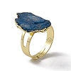 Natural Kyanite/Cyanite/Disthene Irregular Nugget Adjustable Ring RJEW-G269-01G-4