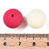 Rubberized Style Imitated Silicone Acrylic Beads MACR-T048-01A-03-3