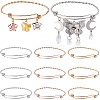 9Pcs 3 Colors Stainless Steel Twist Bangles for Women FIND-SC0010-03-1