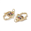 Brass Colorful Cubic Zirconia Pendants KK-E068-VA188-2-3