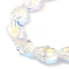 Transparent Electroplate Glass Beads Strands EGLA-F159-AB01-6