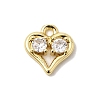 Brass Micro Pave Cubic Zirconia Pendants KK-L258-11G-03-1