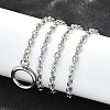 Tarnish Resistant 304 Stainless Steel Cable Chain Necklaces NJEW-JN01471-3