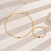 Elegant Vintage Casual Brass Bracelets & Necklaces Set for Women IS1199-1