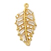 Brass Micro Pave Cubic Zirconia Pendants KK-C072-28A-G-1