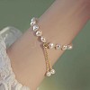 Resin Imitation Pearl Beaded Slider Bracelet for Women WGD81E8-05-1