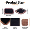 1Pc Wood with Velvet Jewelry Plate ODIS-TA0001-10-3