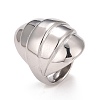 304 Stainless Steel Textured Chunky Ring RJEW-B040-13P-1