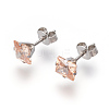 304 Stainless Steel Stud Earrings & Pendant Necklaces & Link Bracelets Jewelry Sets SJEW-L135-01B-4