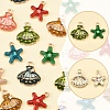 40Pcs 10 Styles Alloy Enamel Pendants ENAM-FS0002-66-3