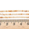 Natural Yellow Rabbit Fur Rutilated Quartz Beads Strands G-L622-C01-2mm-5