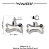 304 Stainless Steel with Black Enamel Pendants SA-OY003-61P-2