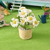 Mini Plastic Daisy Potted Plant Ornaments PW-WGEEA12-01-4