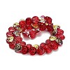Electroplate Baking Paint Glass Beads Strands X-EGLA-K061-13A-AB05-2