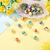 36Pcs 6 Colors Handmade Gold Sand Lampwork Beads LAMP-TA0002-61-5
