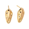 Brass Stud Earrings KK-K294-34G-1