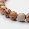 Natural Picture Jasper Beaded Stretch Bracelets BJEW-F202-03-2