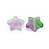 Two Tone Transparent Spray Painted Glass Beads GLAA-T022-25-C02-3