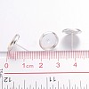 Brass Stud Earring Settings LS-IFIN-Q006-10mm-S-NF-3