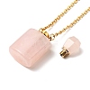 Openable Natural & Synthetic Mixed Stone Perfume Bottle Pendant Necklaces for Women NJEW-F296-01G-4