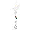 Glass Beads & 201 Stainless Steel Hanging Suncatchers HJEW-JM04762-01-2
