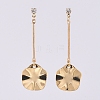 Brass Dangle Stud Earrings EJEW-JE03967-02-2
