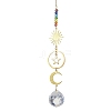 Brass Sun Moon Star Hanging Ornaments HJEW-JM01950-02-1