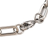 304 Stainless Steel Rhombus Byzantine Chain Bracelets BJEW-B078-126GP-3