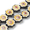 Handmade Porcelain Flower Beads PORC-J008-04B-2