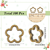 100Pcs Tibetan Style Alloy Bead Frames FIND-SC0011-52B-2