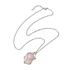 3Pcs 3 Sizes 304 Stainless Steel Singapore Chain Macrame Pouch Pendant Necklace Making SA-CJ982C-P-6
