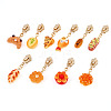10Pcs 10 Styles Bread Resin Zipper Sliders HJEW-TAC0078-2
