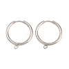 316 Stainless Steel Huggie Hoop Earring Findings EJEW-B158-01G-P-1