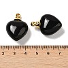 Natural Obsidian Perfume Bottle Pendants G-Z039-03G-04-3