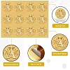 34 Sheets Self Adhesive Gold Foil Embossed Stickers DIY-WH0509-085-3