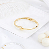 1Pc Alloy Hinged Bangles for Women BJEW-LP0002-48-3