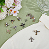 9Pcs 9 Styles Alloy Lapel Pin Backs for Backpack Clothes JEWB-ME0001-24-4
