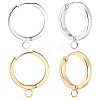 16Pcs 2 Colors 201 Stainless Steel Huggie Hoop Earrings Findings STAS-BBC0008-39D-1