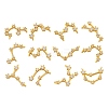 12Pcs 12 Style Brass Micro Clear Cubic Zirconia Pendants ZIRC-LS0001-02G-2