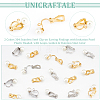 Unicraftale 20Pcs 2 Colors 304 Stainless Steel Clip-on Earring Findings with Imitation Pearl Plastic Beaded STAS-UN0054-72-5