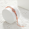Flat Round Zinc Alloy with Crystal Rhinestone Bangles for Women FS-WG299D2-01-2