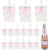 30Pcs Polyester Bowknot & Paper Card Pendant Decoration HJEW-OC00028-02-1