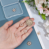 6Pcs 3 Styles Brass Micro Pave Cubic Zirconia Pendants KK-GO0002-31-3