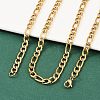 Fashionable 304 Stainless Steel Figaro Chain Necklaces for Men STAS-A028-N017G-2