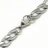 Tarnish Resistant Trendy Men's 201 Stainless Steel Mother-Son Chain Necklaces NJEW-L043C-41P-3