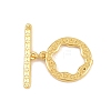 Flat Round Brass Toggle Clasps KK-G548-36G-1