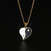 304 Stainless Steel Enamel Yin Yang Pendant Necklaces for Women LS-VV9279-2-3