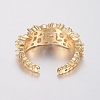Adjustable Brass Micro Pave Clear Cubic Zirconia Finger Rings RJEW-H122-23G-18mm-3